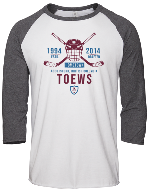 Classic Heritage Devon Toews Unisex Premium Three-Quarter Raglan T-Shirt | Swagsta
