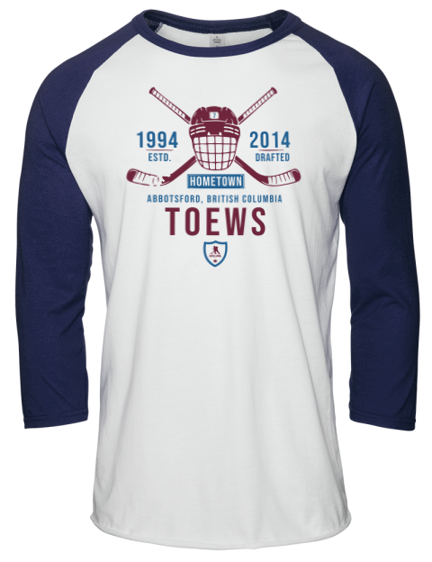 Classic Heritage Devon Toews Unisex Premium Three-Quarter Raglan T-Shirt | Swagsta