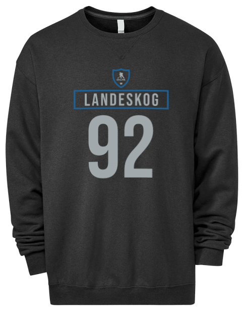Away Jersey Gabriel Landeskog Premium Unisex Crewneck Sweatshirt | Swagsta