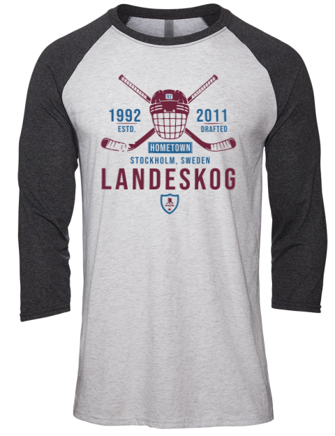 Classic Heritage Gabriel Landeskog Unisex Premium Three-Quarter Raglan T-Shirt | Swagsta