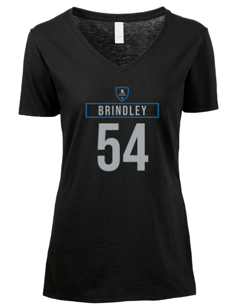 Away Jersey Gavin Brindley Premium Ladies V-Neck T-Shirt | Swagsta