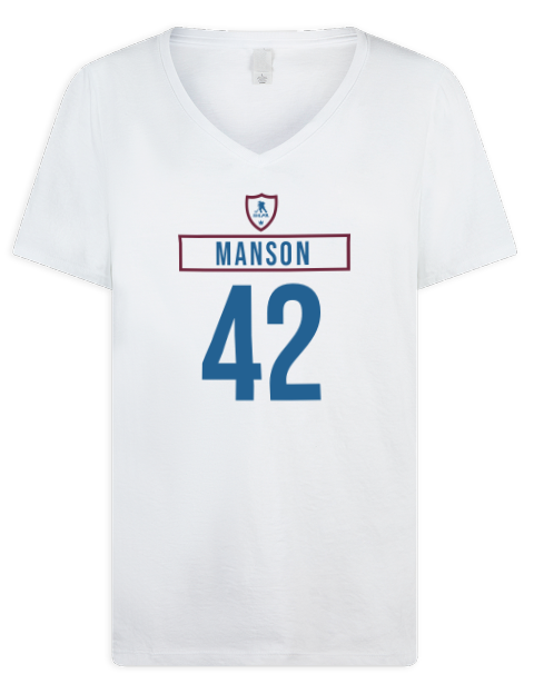 Home Jersey Josh Manson Premium Ladies V-Neck T-Shirt | Swagsta