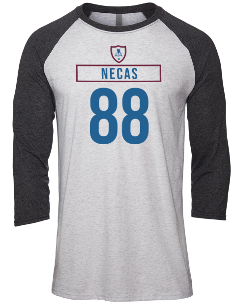 Home Jersey Martin Necas Unisex Premium Three-Quarter Raglan T-Shirt | Swagsta