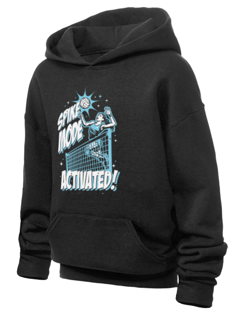 Spike Mode Activated She Got Game Youth Hooded Sweatshirt | Swagsta