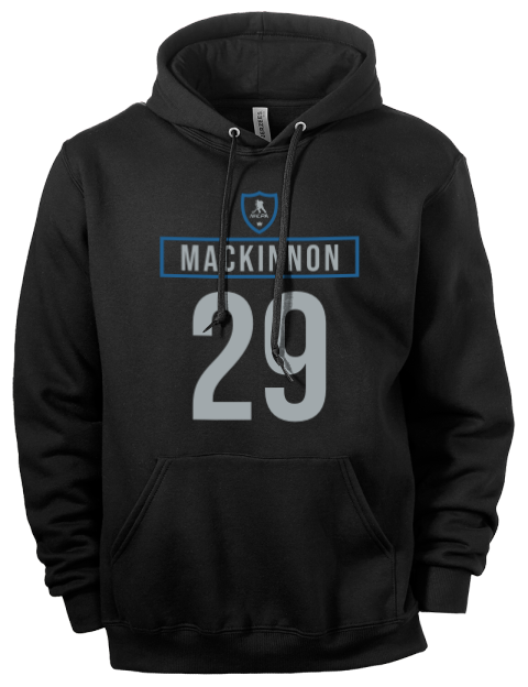 Away Jersey Nathan Mackinnon Eco Premium Unisex Hooded Sweatshirt | Swagsta