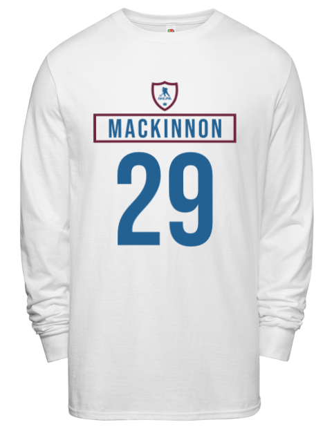 Home Jersey Nathan Mackinnon Men's Long-Sleeve T-Shirt | Swagsta