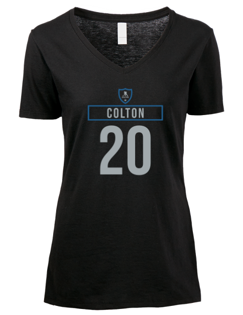 Away Jersey Ross Colton Premium Ladies V-Neck T-Shirt | Swagsta