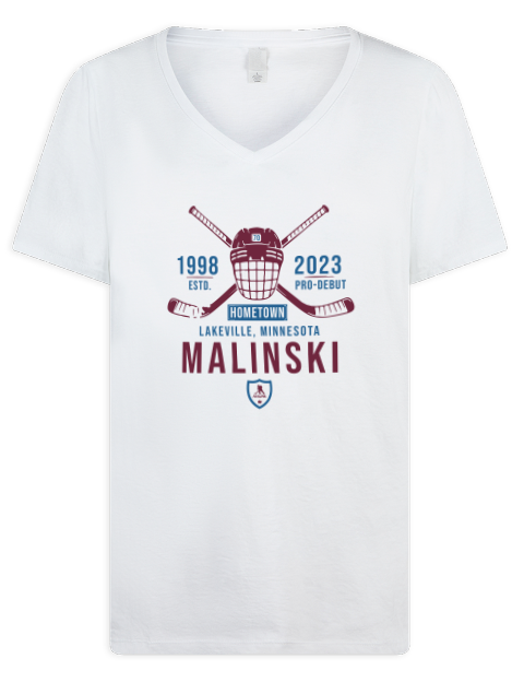 Classic Heritage Sam Malinski Premium Ladies V-Neck T-Shirt | Swagsta