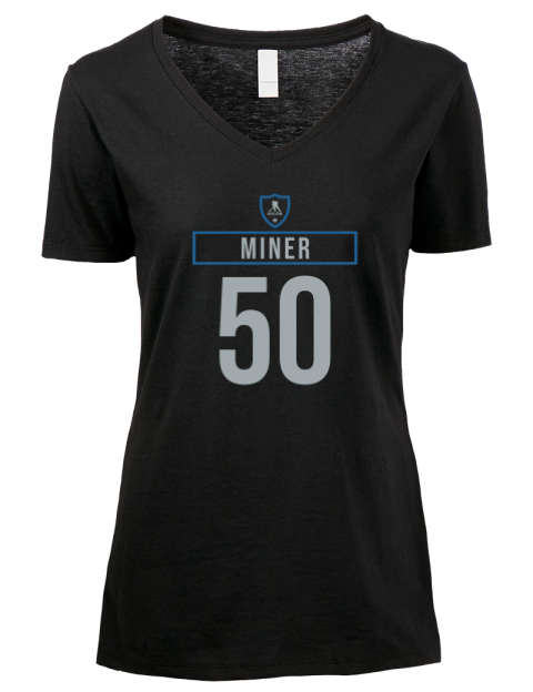 Away Jersey Trent Miner Premium Ladies V-Neck T-Shirt | Swagsta
