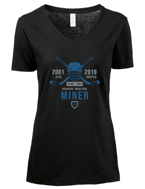 Classic Heritage Trent Miner Premium Ladies V-Neck T-Shirt | Swagsta
