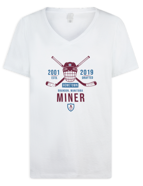 Classic Heritage Trent Miner Premium Ladies V-Neck T-Shirt | Swagsta