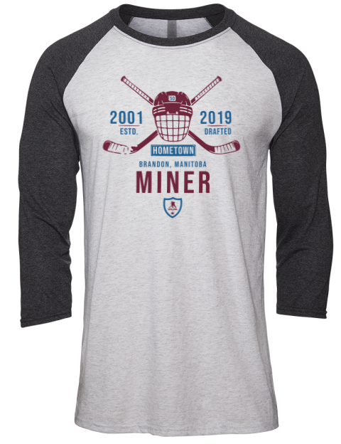 Classic Heritage Trent Miner Unisex Premium Three-Quarter Raglan T-Shirt | Swagsta