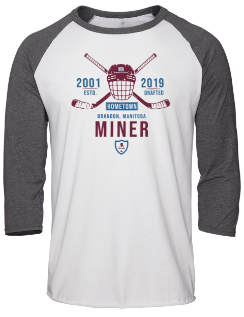 Classic Heritage Trent Miner Unisex Premium Three-Quarter Raglan T-Shirt | Swagsta