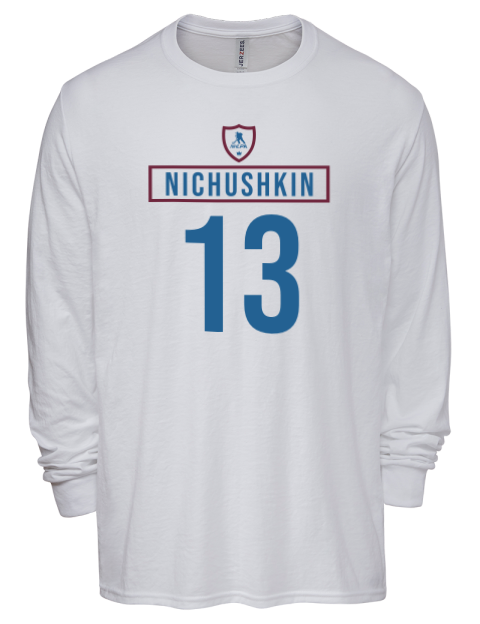 Home Jersey Valeri Nichushkin Men's Premium Blend Long Sleeve-T-Shirt | Swagsta