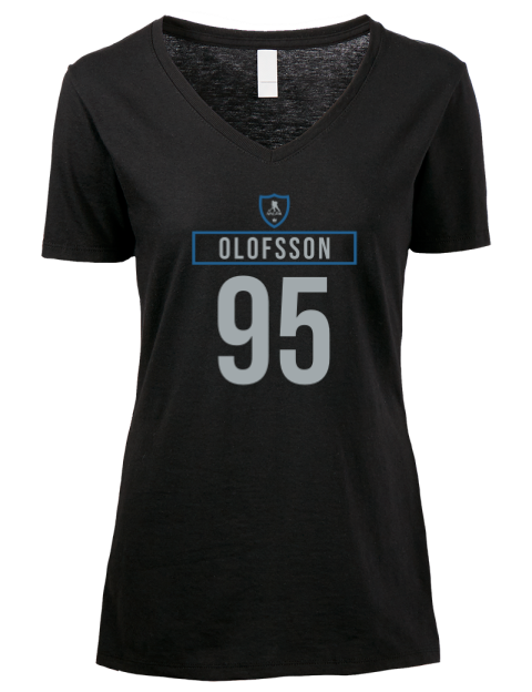 Away Jersey Victor Olofsson Premium Ladies V-Neck T-Shirt | Swagsta