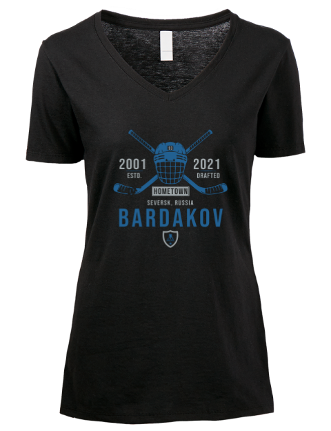 Classic Heritage Zakhar Bardakov Premium Ladies V-Neck T-Shirt | Swagsta