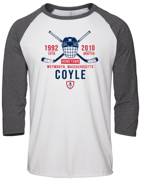 Classic Heritage Charlie Coyle Unisex Premium Three-Quarter Raglan T-Shirt | Swagsta