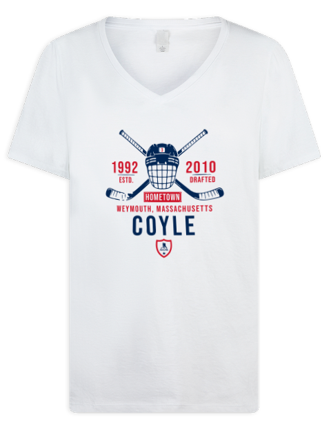 Classic Heritage Charlie Coyle Premium Ladies V-Neck T-Shirt | Swagsta