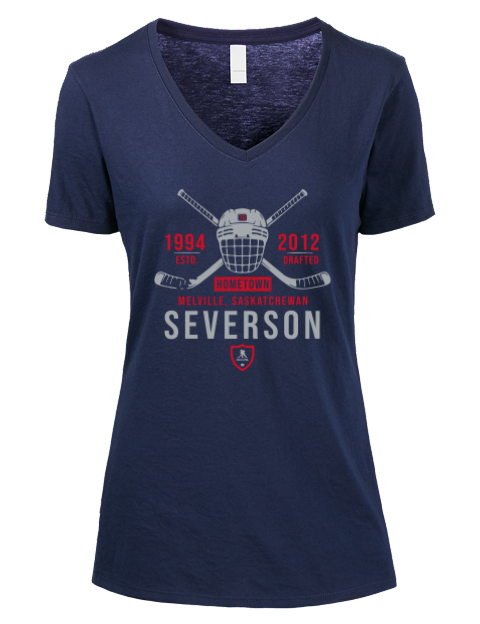 Heritage Damon Severson Premium Ladies V-Neck T-Shirt | Swagsta