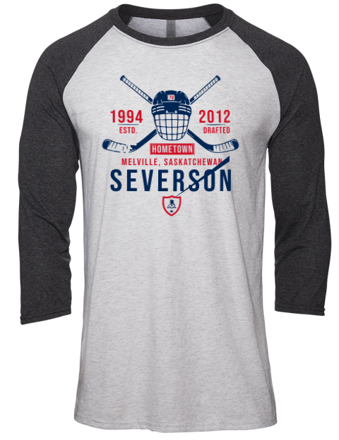 Classic Heritage Damon Severson Unisex Premium Three-Quarter Raglan T-Shirt | Swagsta