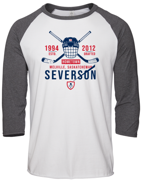 Classic Heritage Damon Severson Unisex Premium Three-Quarter Raglan T-Shirt | Swagsta