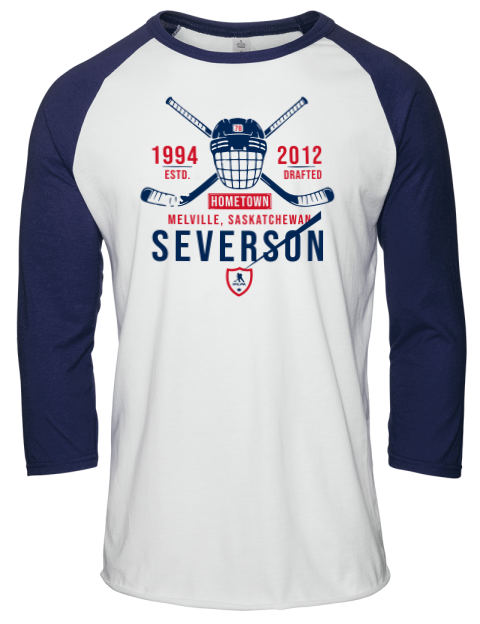 Classic Heritage Damon Severson Unisex Premium Three-Quarter Raglan T-Shirt | Swagsta