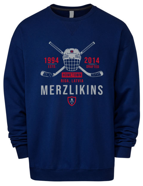 Heritage Elvis Merzlikins Premium Unisex Crewneck Sweatshirt | Swagsta