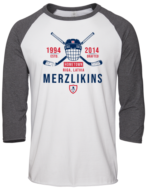 Classic Heritage Elvis Merzlikins Unisex Premium Three-Quarter Raglan T-Shirt | Swagsta