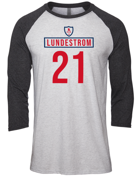Home Jersey Isac Lundestrom Unisex Premium Three-Quarter Raglan T-Shirt | Swagsta