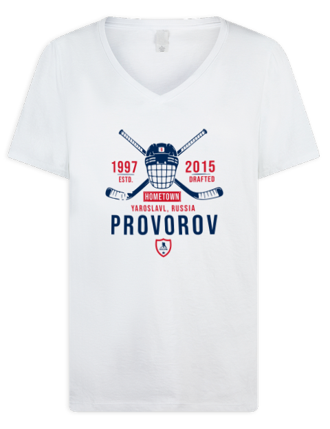 Classic Heritage Ivan Provorov Premium Ladies V-Neck T-Shirt | Swagsta
