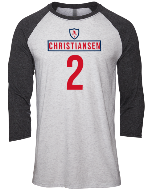 Home Jersey Jacob Christiansen Unisex Premium Three-Quarter Raglan T-Shirt | Swagsta