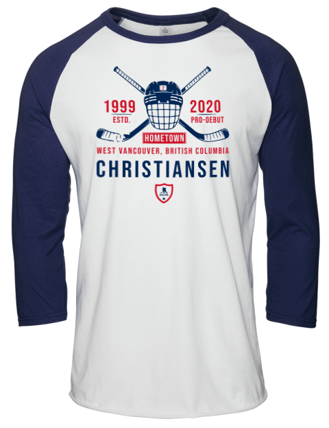 Classic Heritage Jacob Christiansen Unisex Premium Three-Quarter Raglan T-Shirt | Swagsta