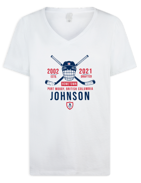 Classic Heritage Kent Johnson Premium Ladies V-Neck T-Shirt | Swagsta