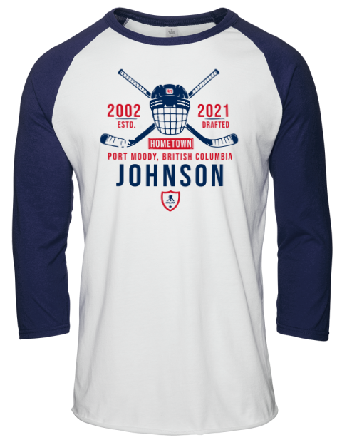 Classic Heritage Kent Johnson Unisex Premium Three-Quarter Raglan T-Shirt | Swagsta