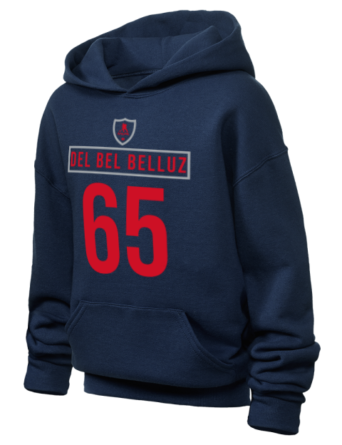 Away Jersey Luca Del Bel Belluz Youth Hooded Sweatshirt | Swagsta