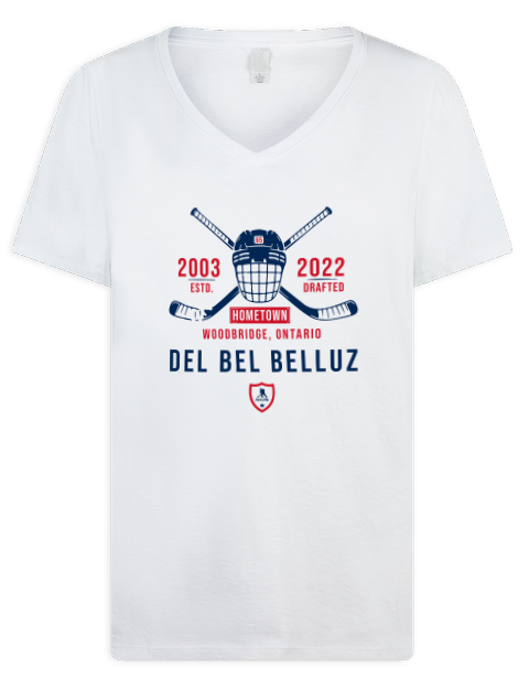 Classic Heritage Luca Del Bel Belluz Premium Ladies V-Neck T-Shirt | Swagsta
