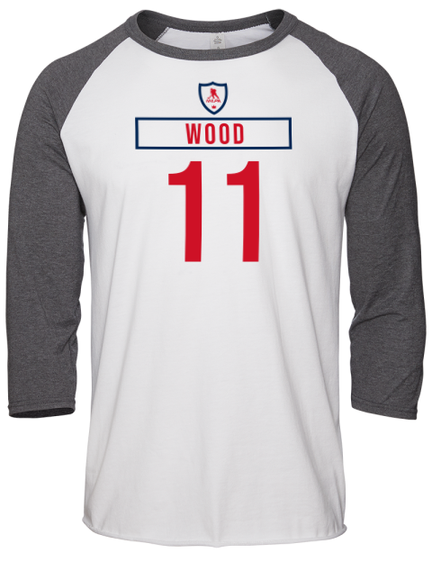 Home Jersey Miles Wood Unisex Premium Three-Quarter Raglan T-Shirt | Swagsta
