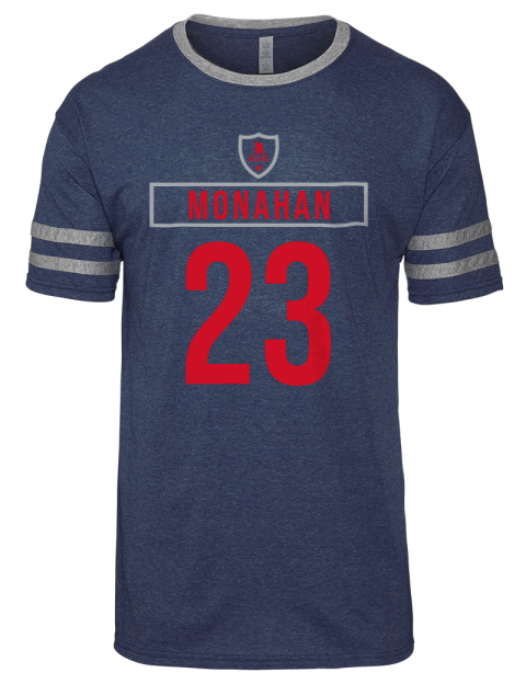 Away Jersey Sean Monahan Men's Tri-Blend T-Shirt | Swagsta