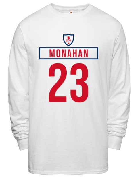 Home Jersey Sean Monahan Men's Long-Sleeve T-Shirt | Swagsta