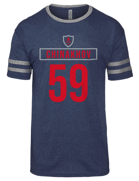 Away Jersey Yegor Chinakhov Men's Tri-Blend T-Shirt | Swagsta