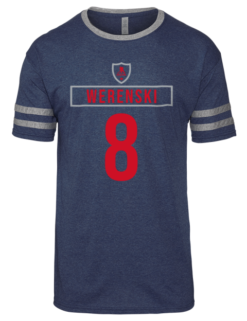 Away Jersey Zachary Werenski Men's Tri-Blend T-Shirt | Swagsta