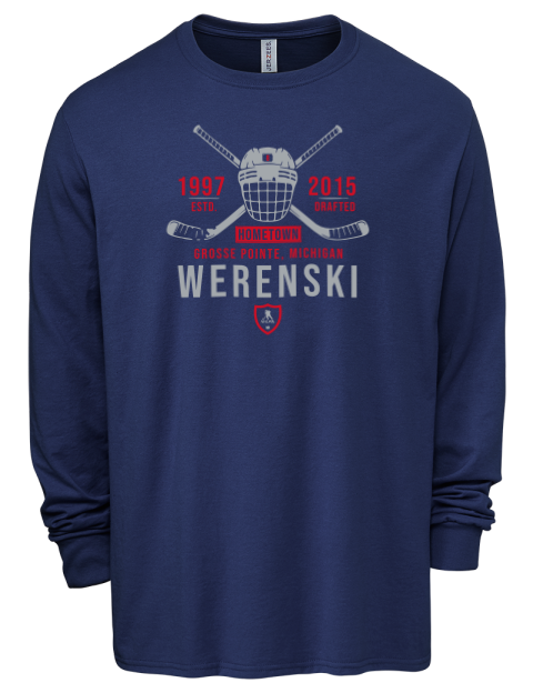 Heritage Zachary Werenski Men's Premium Blend Long Sleeve-T-Shirt | Swagsta