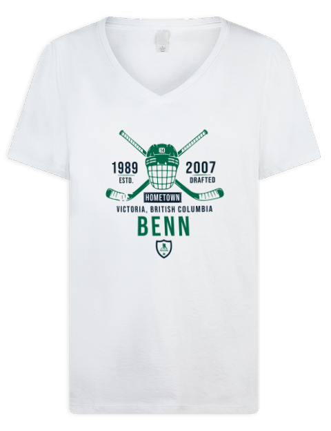 Classic Heritage Jamie Benn Premium Ladies V-Neck T-Shirt | Swagsta