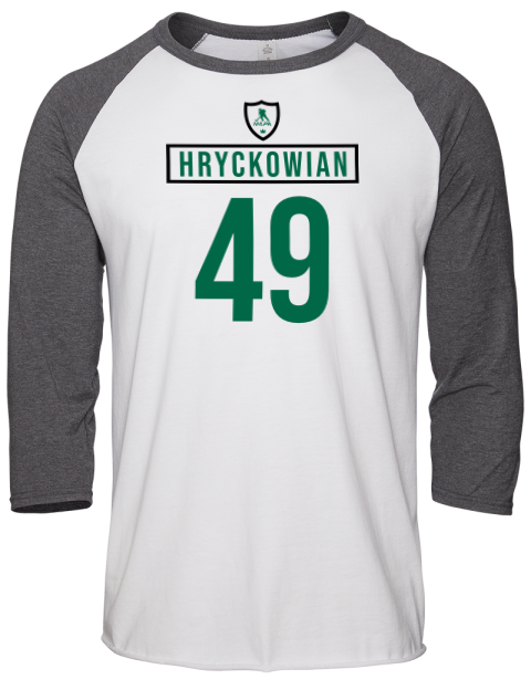 Home Jersey Justin Hryckowian Unisex Premium Three-Quarter Raglan T-Shirt | Swagsta
