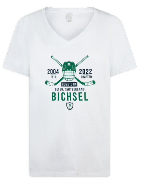 Classic Heritage Lian Bichsel Premium Ladies V-Neck T-Shirt | Swagsta