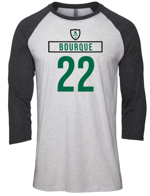 Home Jersey Mavrik Bourque Unisex Premium Three-Quarter Raglan T-Shirt | Swagsta