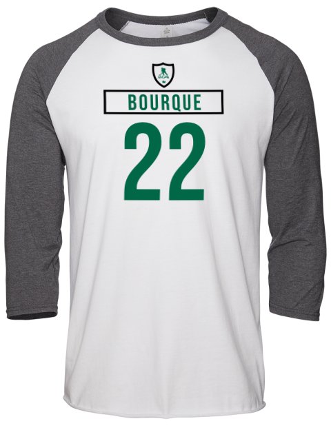 Home Jersey Mavrik Bourque Unisex Premium Three-Quarter Raglan T-Shirt | Swagsta