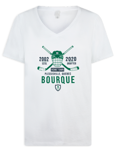 Classic Heritage Mavrik Bourque Premium Ladies V-Neck T-Shirt | Swagsta