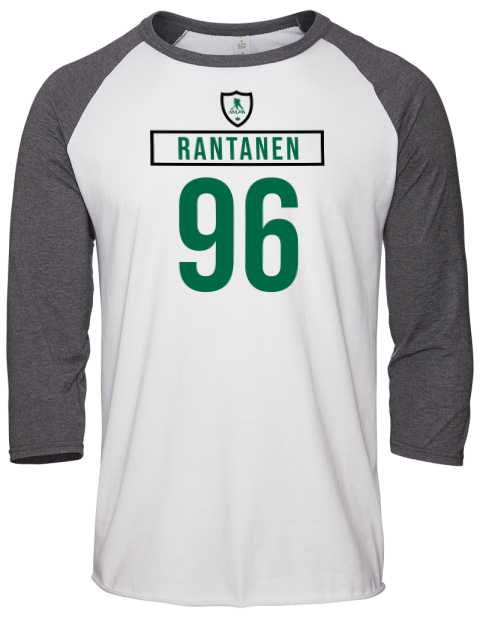 Home Jersey Mikko Rantanen Unisex Premium Three-Quarter Raglan T-Shirt | Swagsta