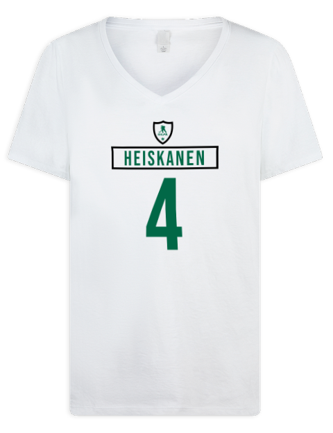 Home Jersey Miro Heiskanen Premium Ladies V-Neck T-Shirt | Swagsta